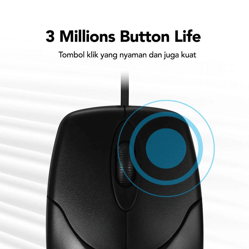 Micropack Wired Mouse Optical Black - M101 - SFI Group - 3