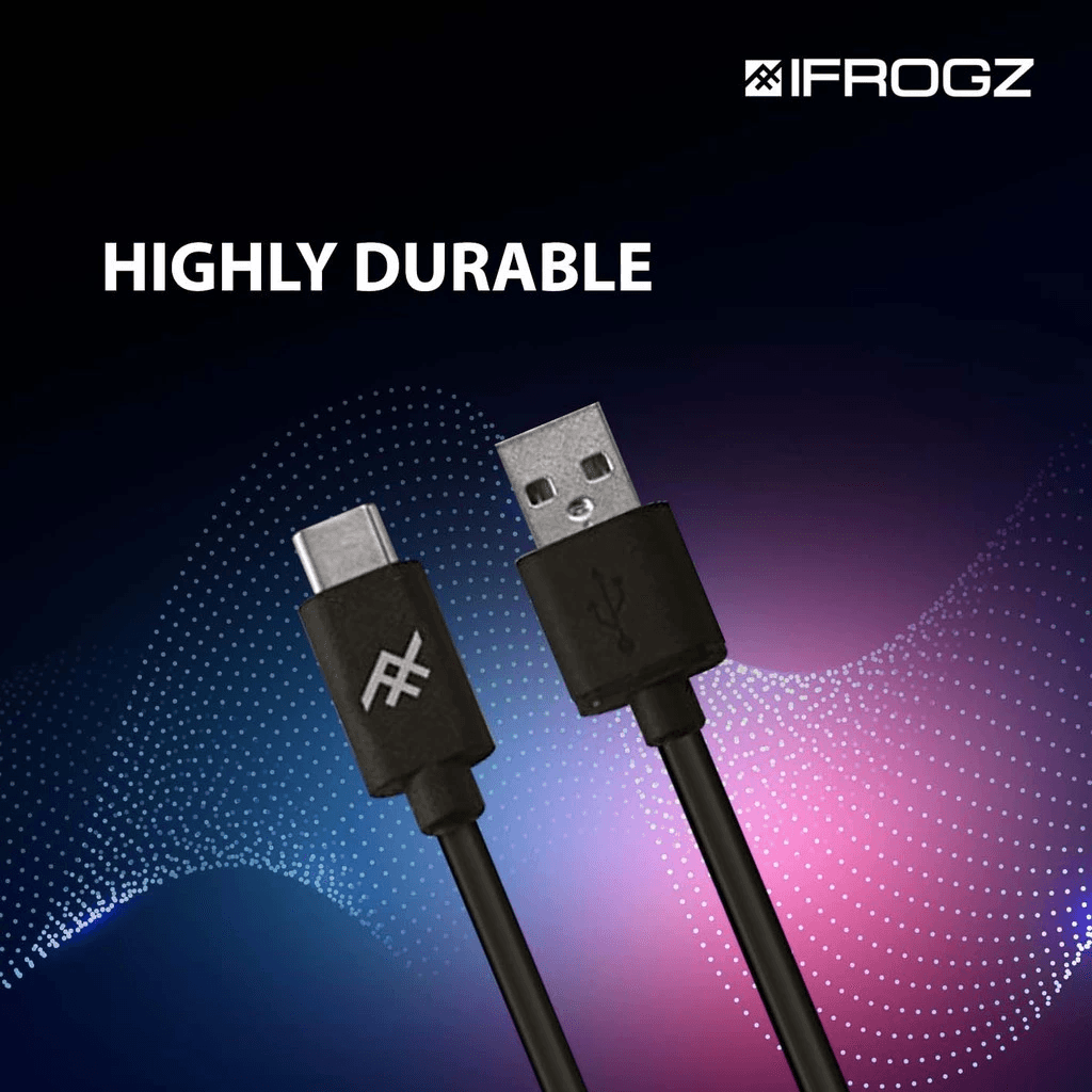 IFROGZ CABLE USB A - C UNIQUE SYNC 1M BLACK (IFUSAR-BK1) - 3