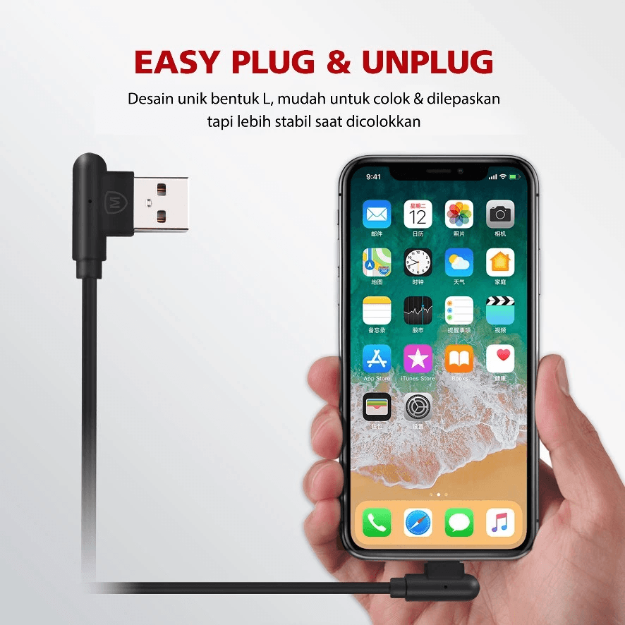 Micropack Charger Cable Lightning to USB-A Gripline Edition MFI - Fast Charging - Kabel 1 Meter - I-124 - SFI Group - 4