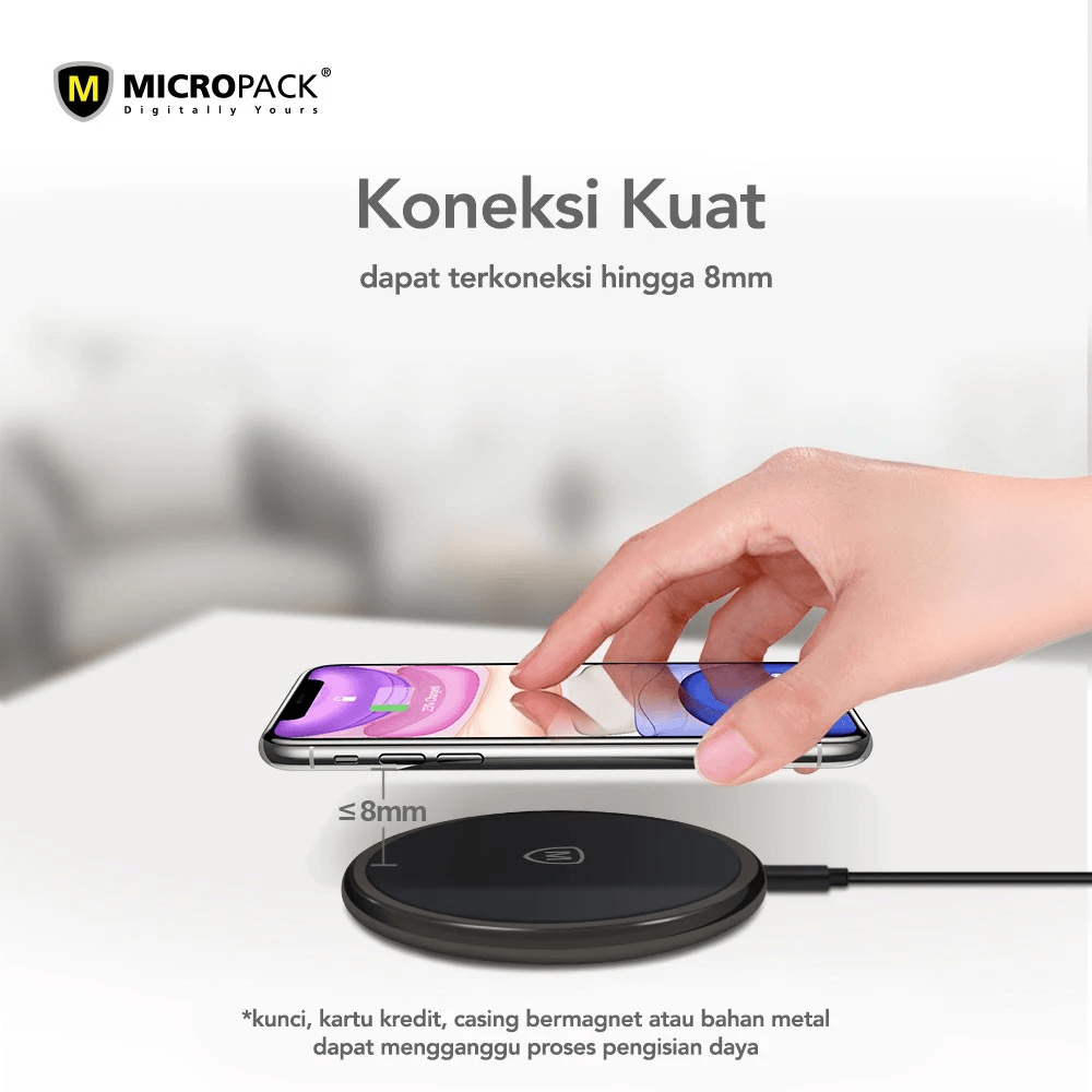Micropack Fast Charging Wireless Charger Pad with USB-C PD Input WCP-10PD - SFI Group - 2