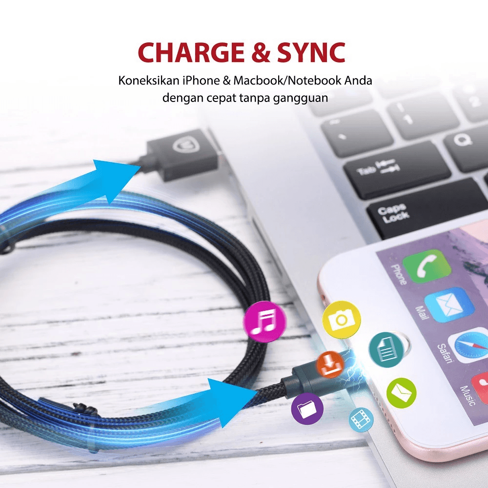 Micropack Cable USB A to Lightning (MFI) 20cm Kabel Charger fast Charging - I-601 - SFI Group - 4