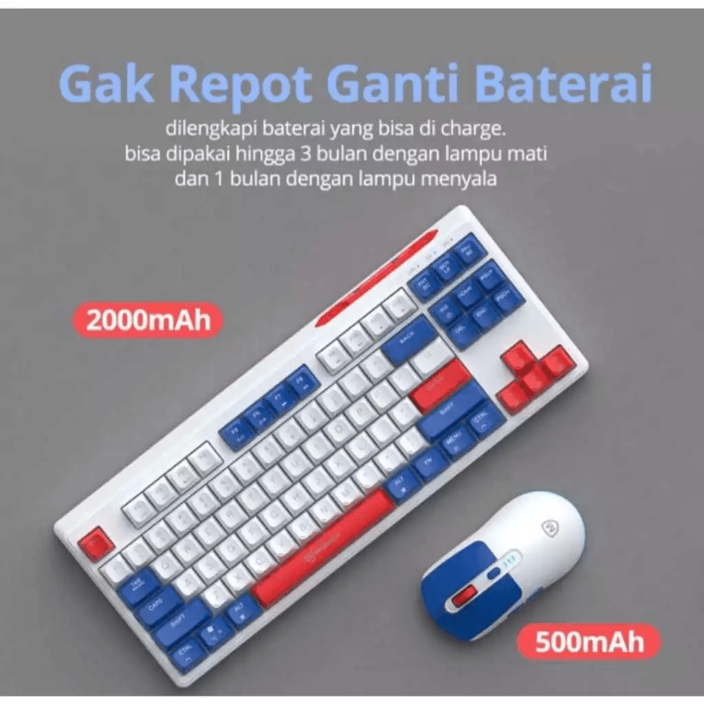 Micropack Keyboard Mouse Combo Wireless - Rechargeable - Silent Keys Membrane - KM-269W - SFI Group - 4