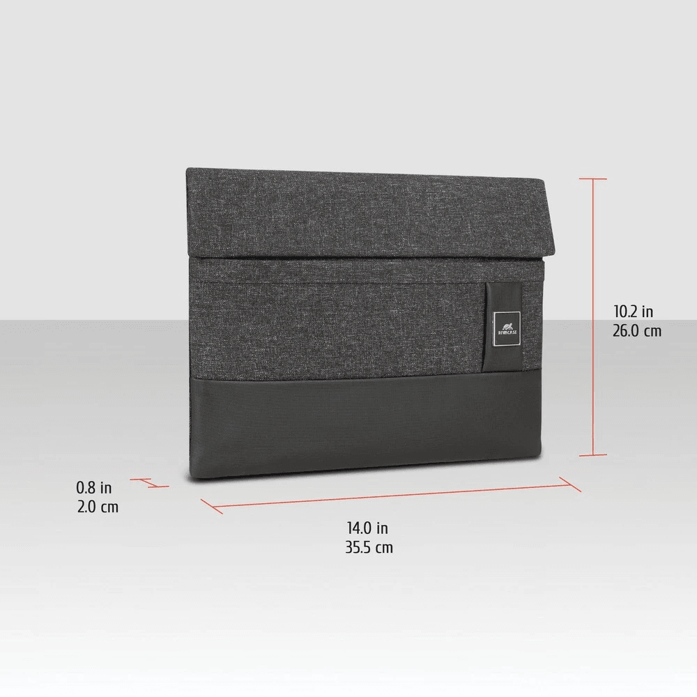 RIVACASE Pelindung Laptop Sleeve 13.3 Inch LANTAU 8803 | BLACK MELANGE - SFI Group - 2