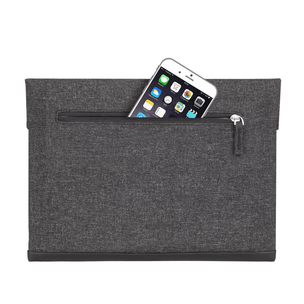 RIVACASE Pelindung Laptop Sleeve 13.3 Inch LANTAU 8803 | BLACK MELANGE - SFI Group - 3
