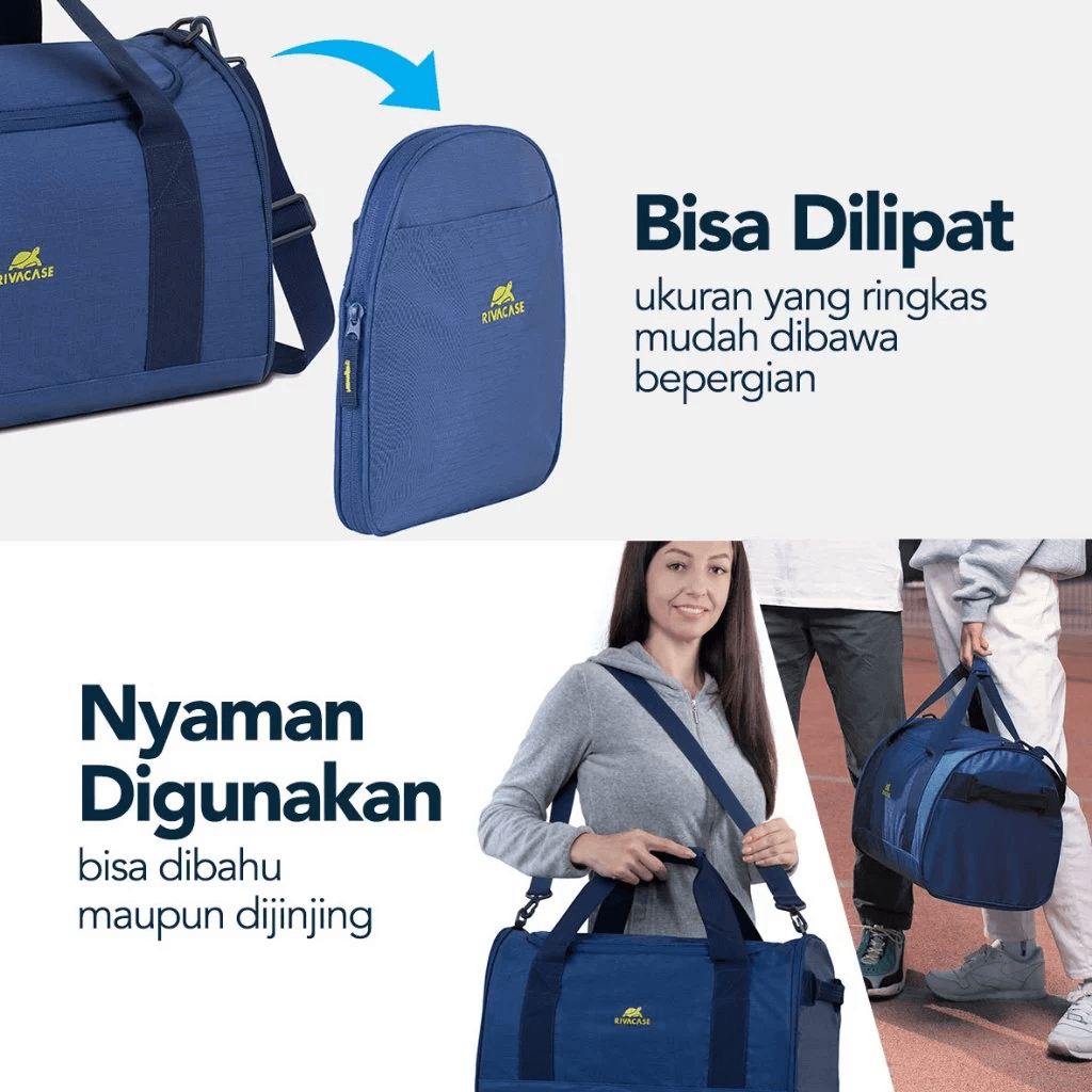 RIVACASE Tas Penyimpanan Travel Bag 30L Water Resistant | Mestalla (Blue 5541 & Grey 5542) - Grey 5542 - SFI Group - 2