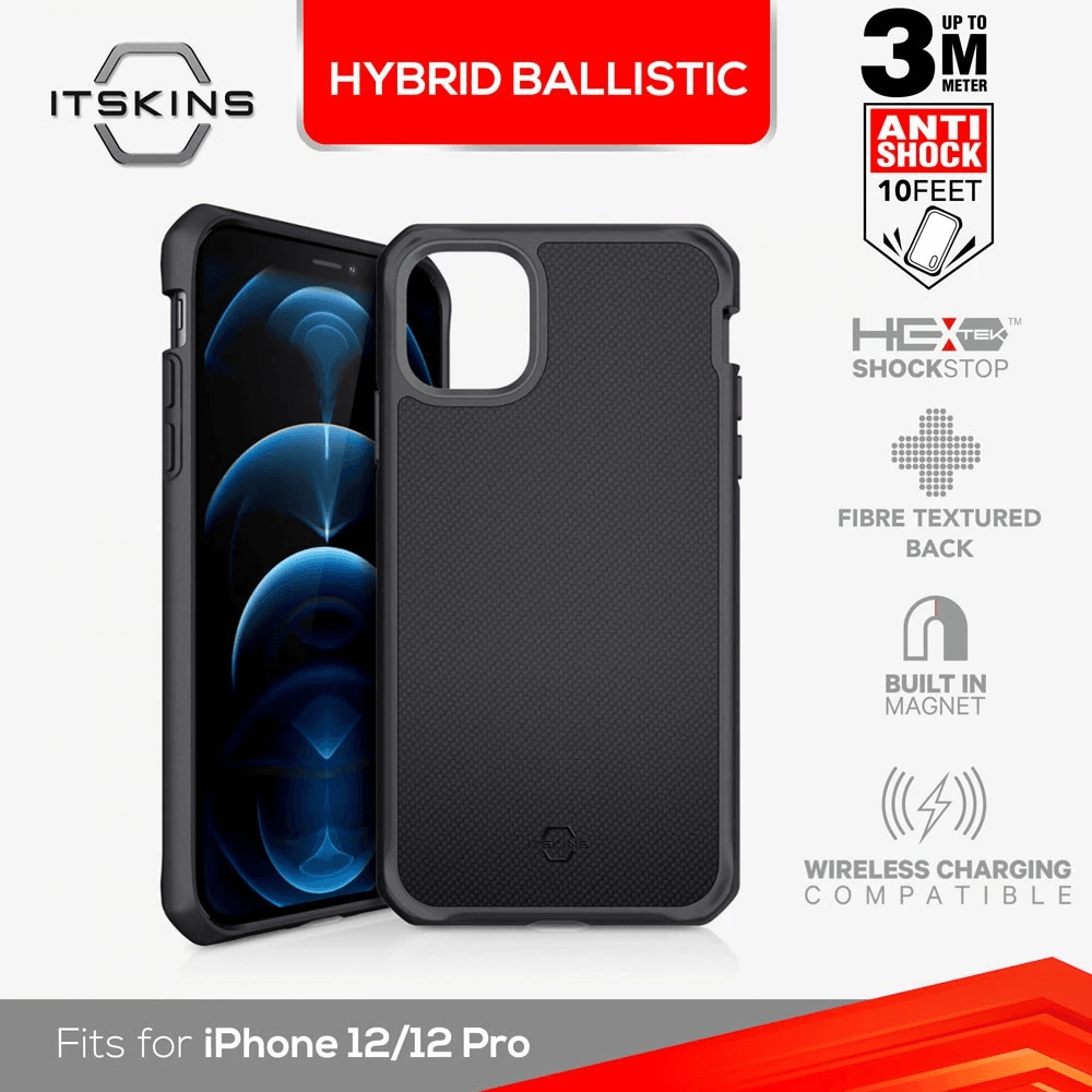 ITSKINS Shock Proof Case for iPhone 12 / 12 Pro - Hybrid Ballistic - SFI Group