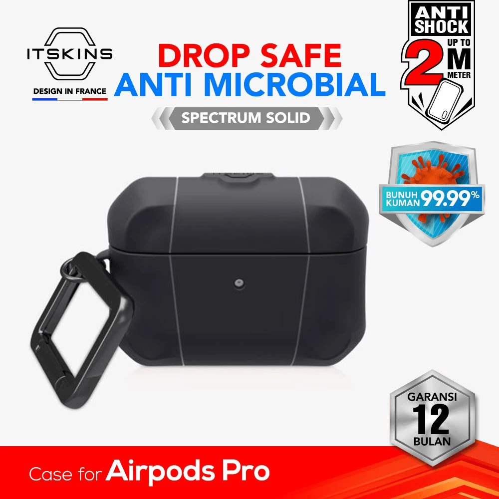 ITSKINS Spectrum Solid - Shock Proof Case for Airpods Pro (API3-SPEPR) - SFI Group