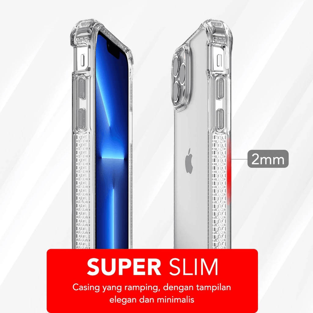 ITSKINS Shockproof Case for iPhone 13 Pro - Casing Hybrid Clear - SFI Group - 4