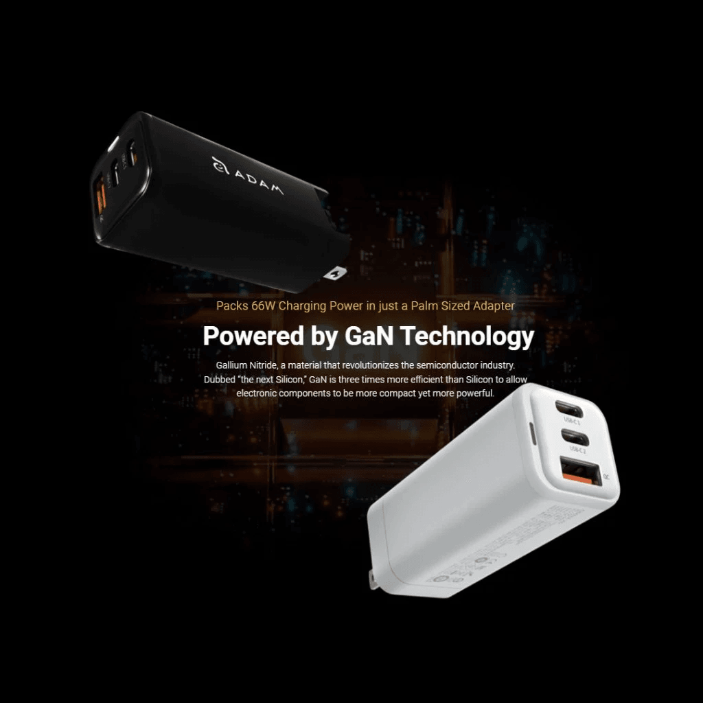 Adam Elements Wall Charger Charging Compact PD/QC 66W - Omnia X6I - SFI Group - 3