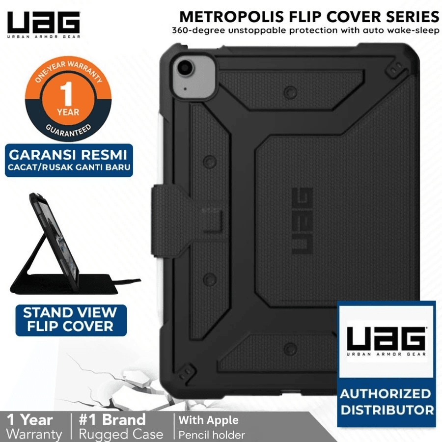UAG Case For Ipad Pro 11 Ipad Air 10.9 5TH Gen - Casing Metropolis - Black - SFI Group