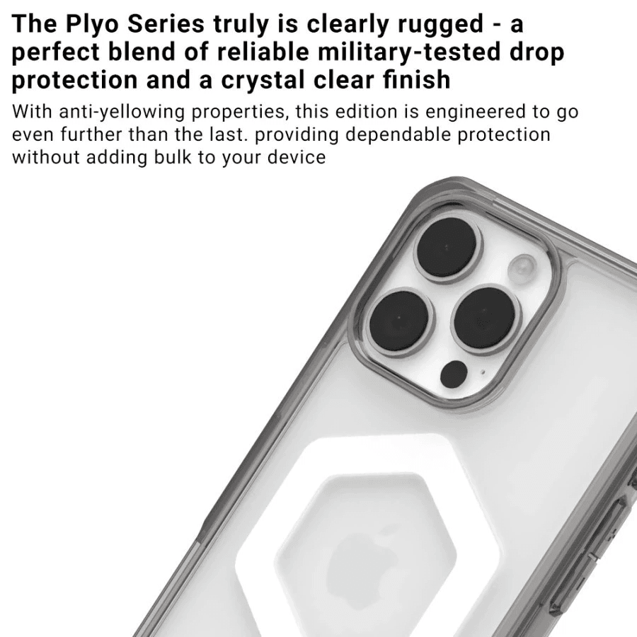 UAG Plyo Case iPhone 16 Pro / 16 Pro Max - Clear Magsafe Casing ProMax - Ice/White - SFI Group - 2