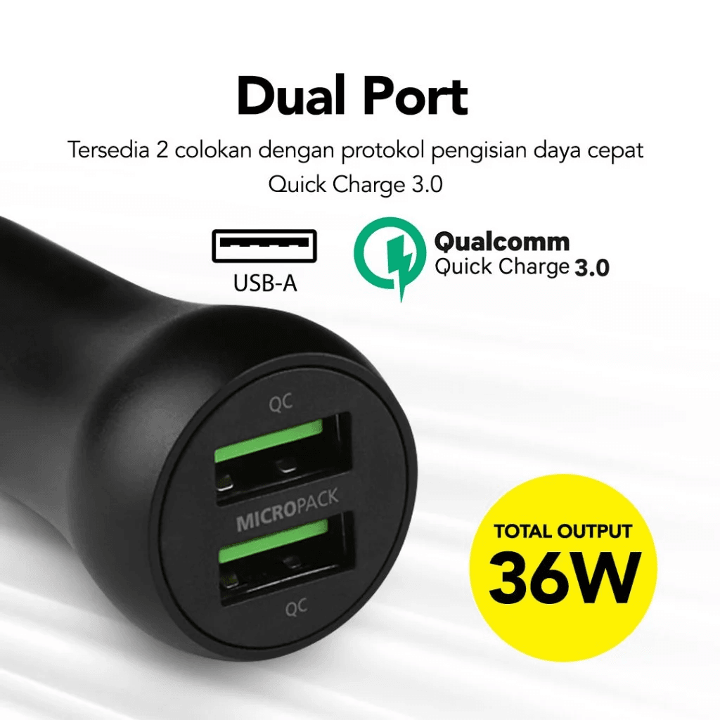 Micropack Car Charger Magnetic Wireless Fast Charging - Up To 36w - Powermotor Magnetic - Car Charger 36w Fast Charging 2 Port USB-C & A - SFI Group - 4