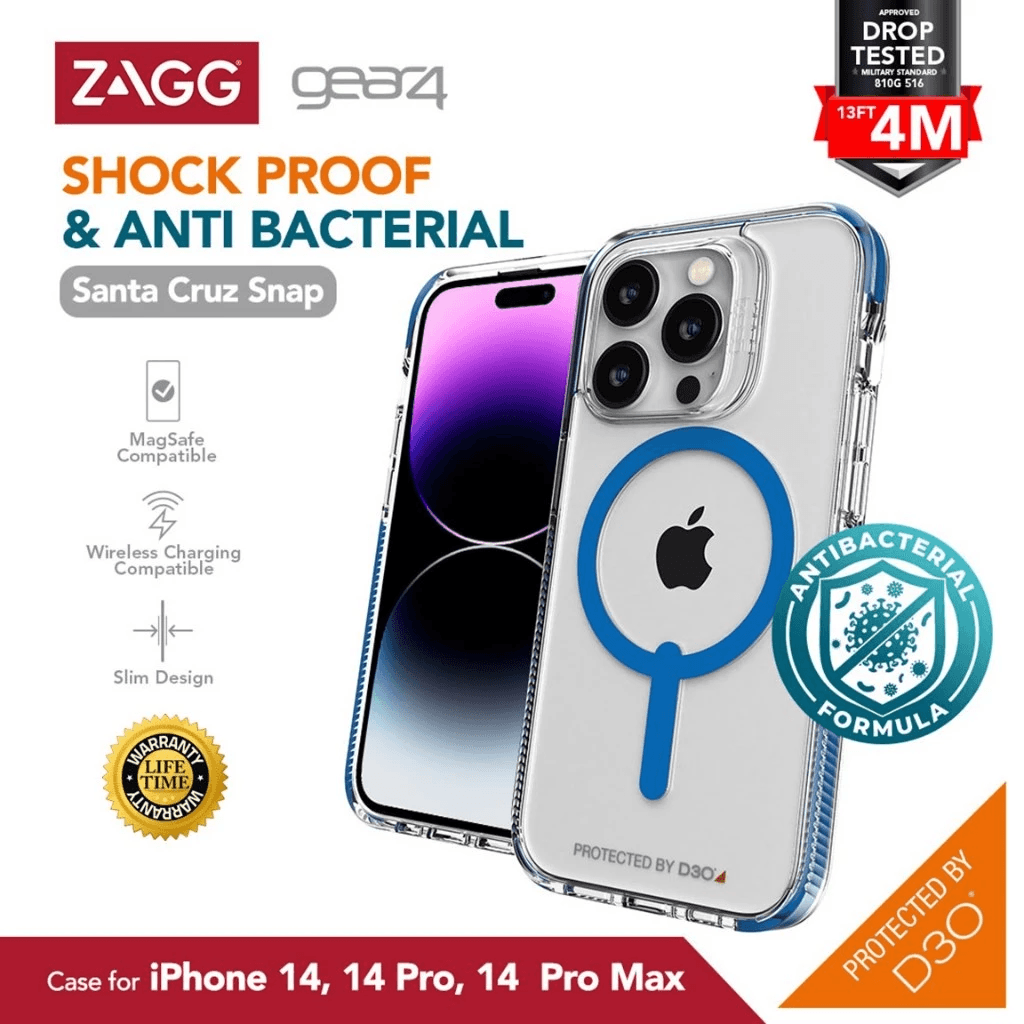 GEAR4 Case Magsafe For iPhone 14/14 Pro/14 Pro Max Casing Hp Santa Cruz Snap ProMax - SFI Group