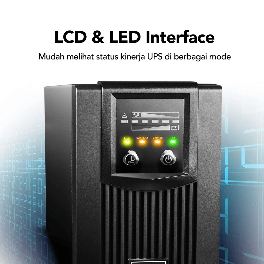 Micropack UPS Online Premium Stabilizer - Lightning Protection (Anti Petir) - 2KVA1800watt - MFU-2KVA - 3