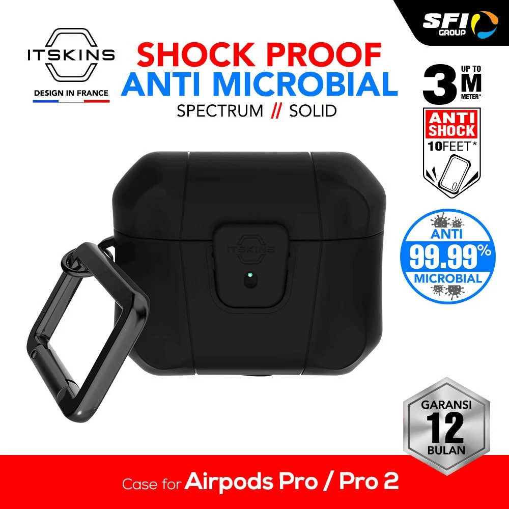 Case Airpods Pro Gen 2 / Pro 1 - ITSKINS Spectrum R // Solid Casing - SFI Group