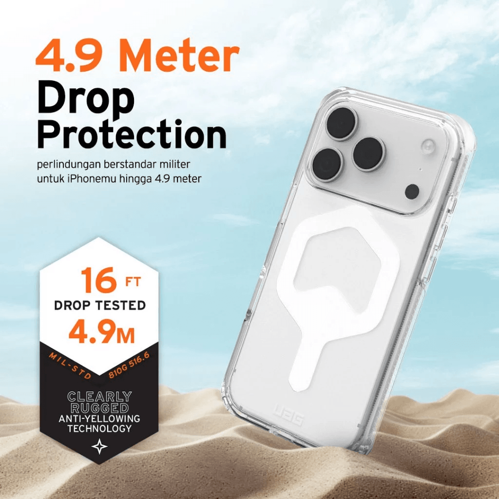 UAG Case For iPhone 17 / 17 Air - Casing iPhone 17 - Plyo MagSafe - Ice/White - SFI Group - 2