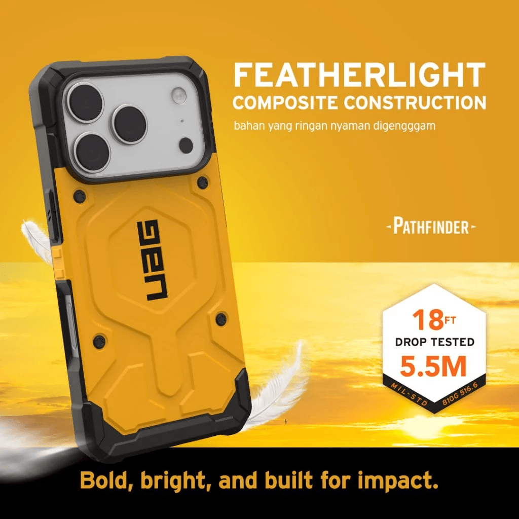 UAG Case For iPhone 17 Pro  17 Pro Max - Casing iPhone 17 ProMax - Pathfinder MagSafe - Heritage Yellow - SFI Group - 4