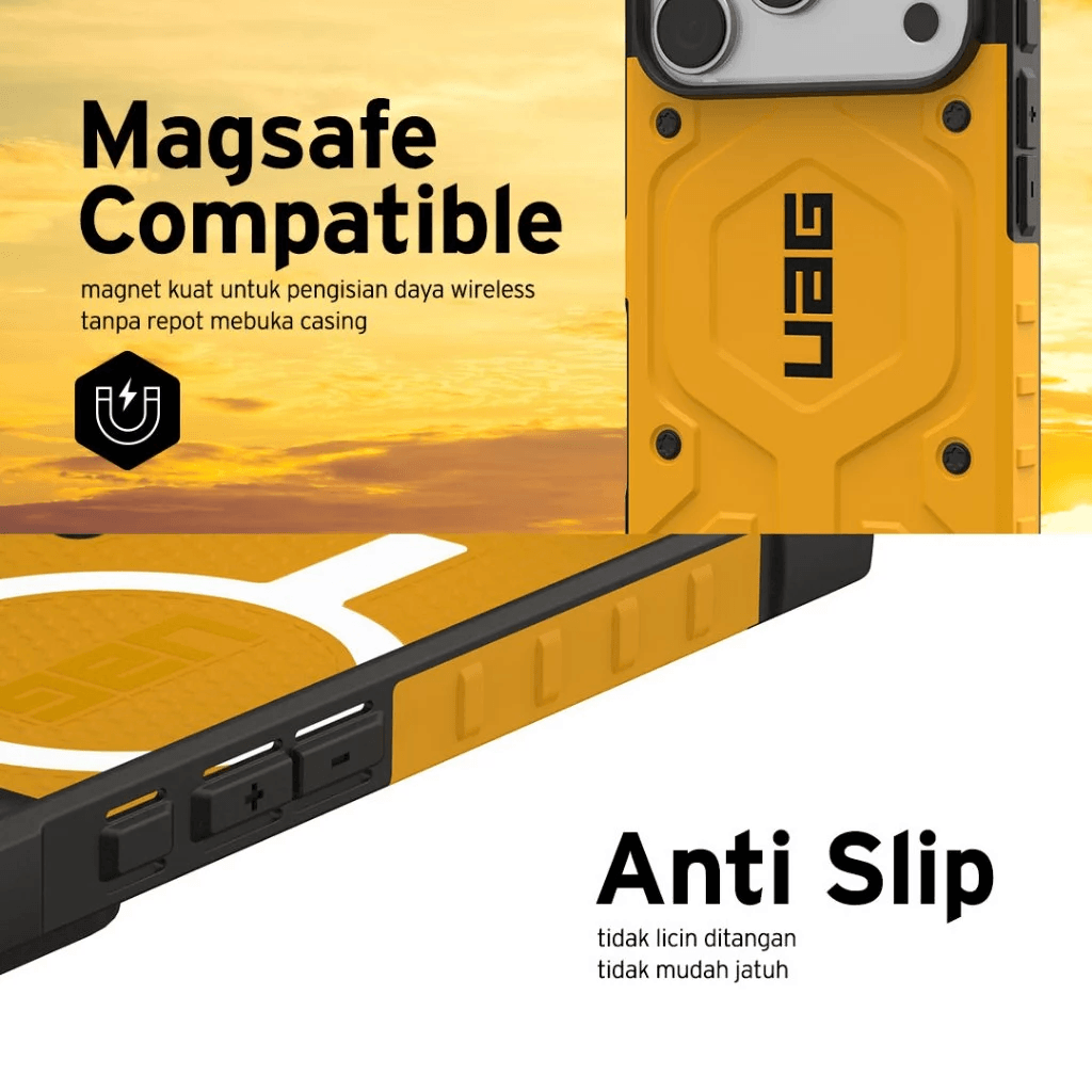 UAG Case For iPhone 17 Pro  17 Pro Max - Casing iPhone 17 ProMax - Pathfinder MagSafe - Heritage Yellow - SFI Group - 5