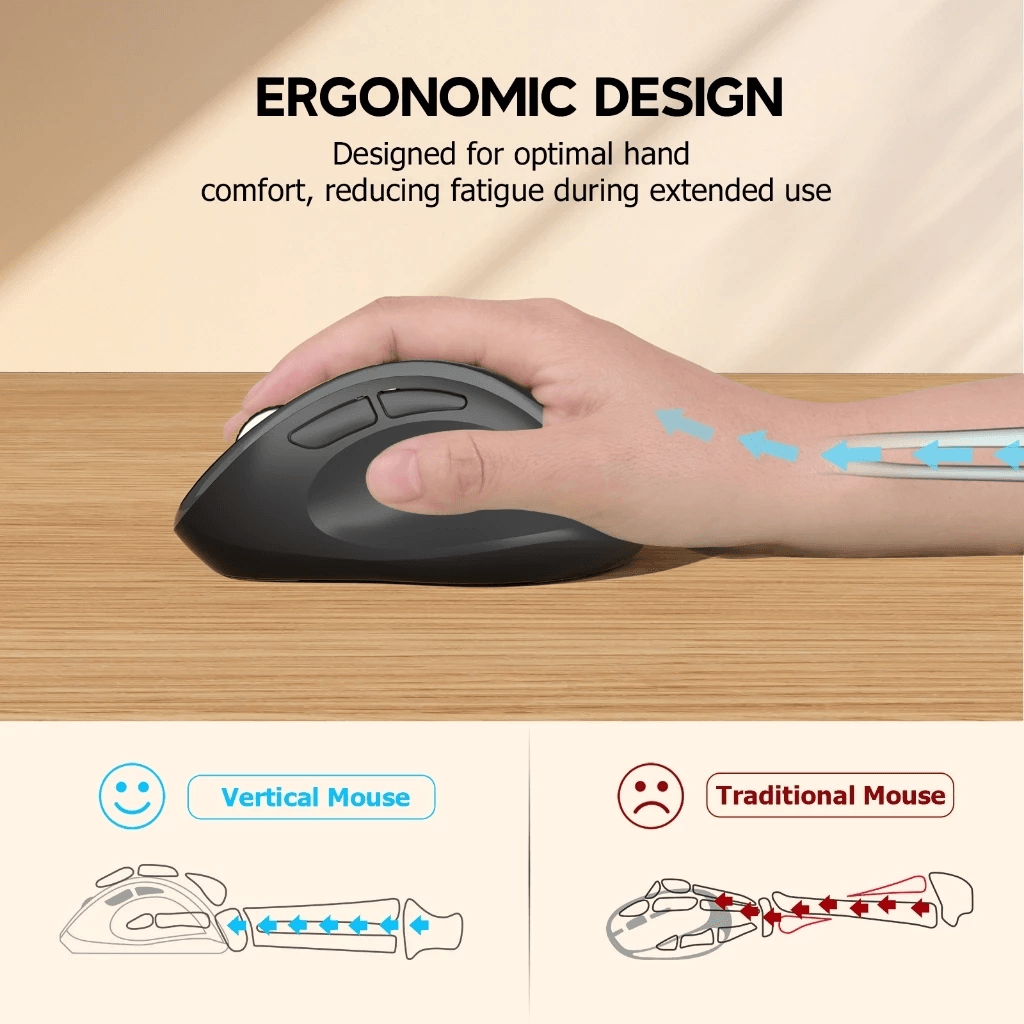 Micropack Mouse Wireless & Bluetooth - Silent Click - Rechargeable (Black) - ML-W01 - SFI Group - 4