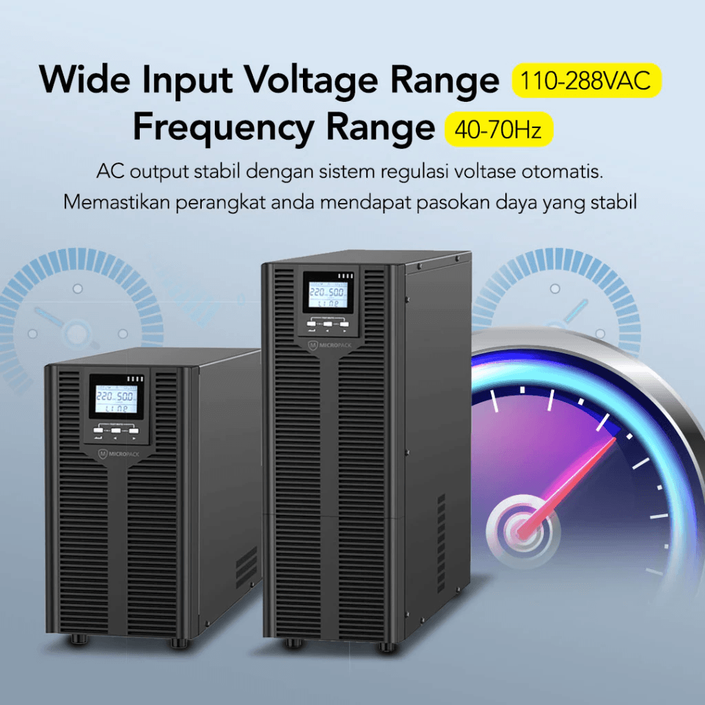 Micropack UPS Online Premium Stabilizer - Lightning Protection (Anti Petir) - 10KVA10.000W - Battery 9Ah - MFU-10KVA - SFI Group - 3