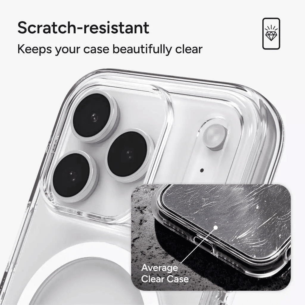 ZAGG Case iPhone 17 iPhone 17 Air - Casing iPhone 17 - Crystal Palace Snap for MagSafe Phone Case with Camera Button - Clear - SFI Group - 5