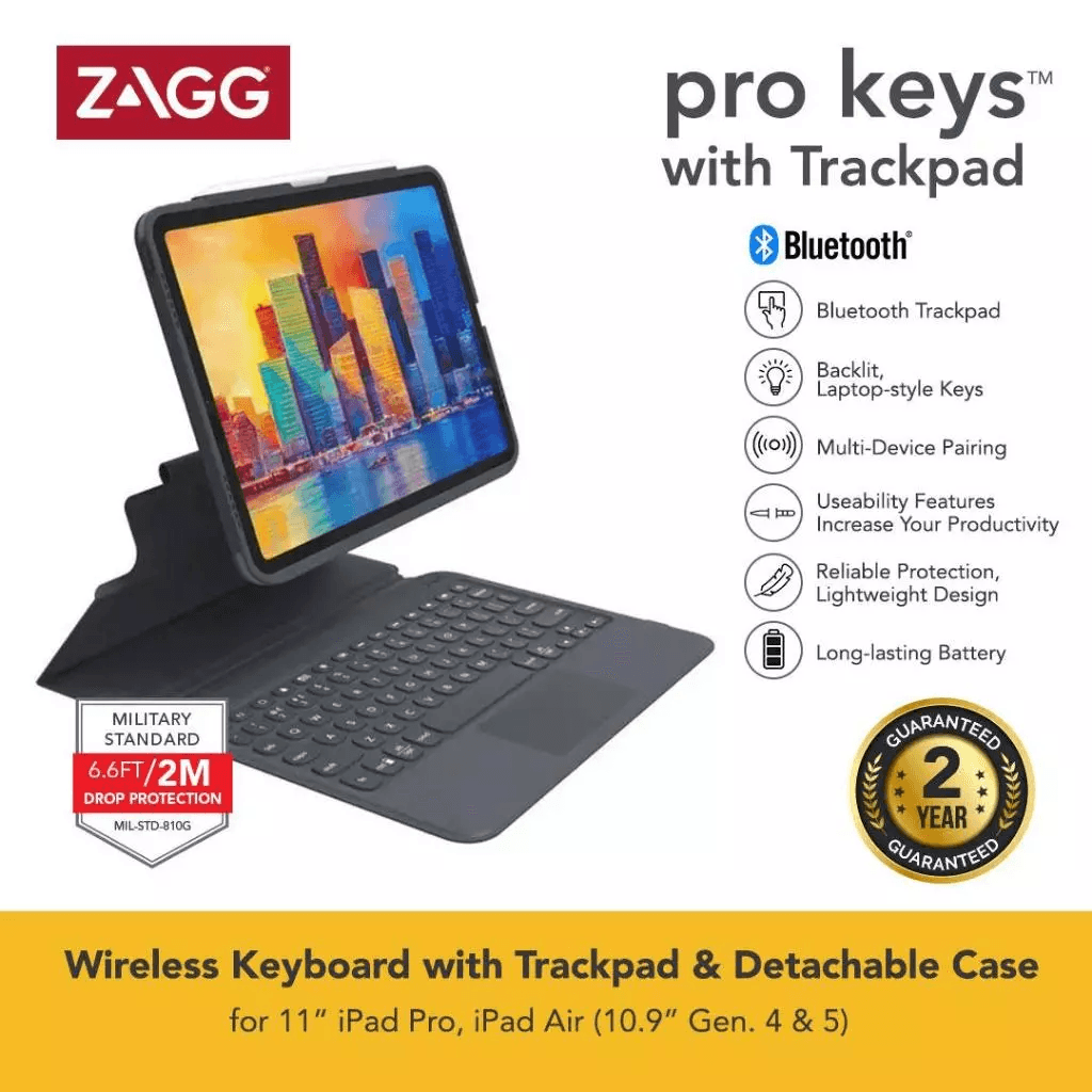 ZAGG Keyboard Pro Keys With Trackpad iPad Pro 11/10.9 - Bluetooth - Track Pad - SFI Group