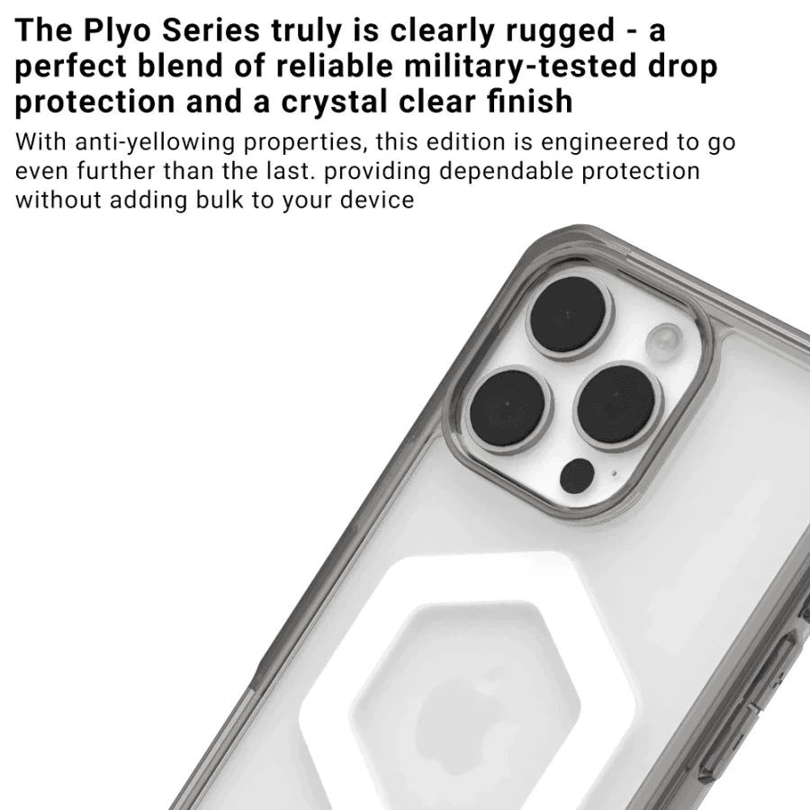 UAG Case For Iphone 17 Pro/17 Pro Max Promax - Magsafe - Plyo Exclusive Cap - Cover Camera Button - Ice/White - SFI Group - 3