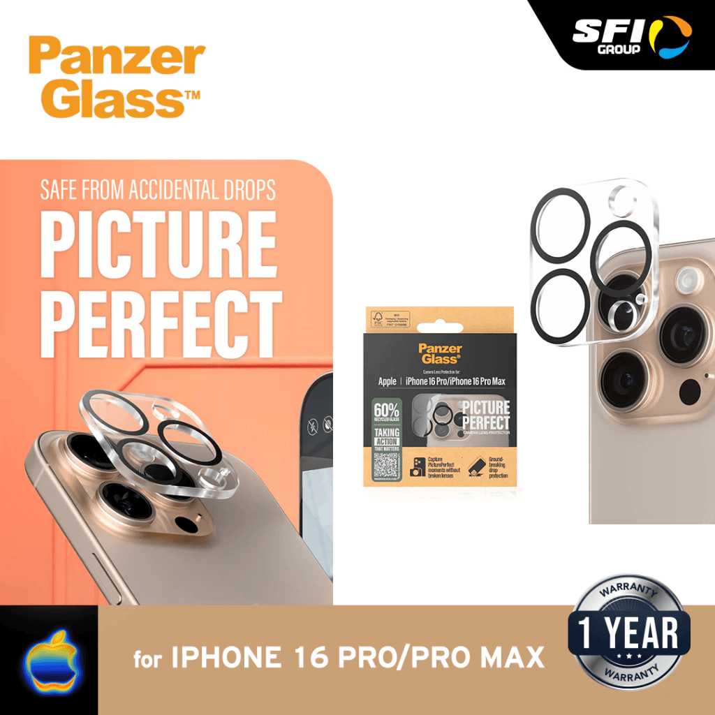 PanzerGlass Picture Perfect Camera Lens Protector (3 Lens) For iPhone 16 | 16 Pro |16 Pro Max | ProMax Pelindung Camera - SFI Group