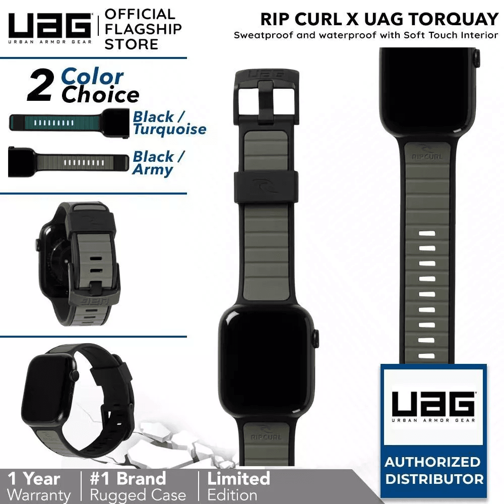 UAG Ripcurl Watch Strap for Apple Watch 49/45/44/42MM - Torquay - Strap Jam Tangan/Tali Jam Tangan - SFI Group