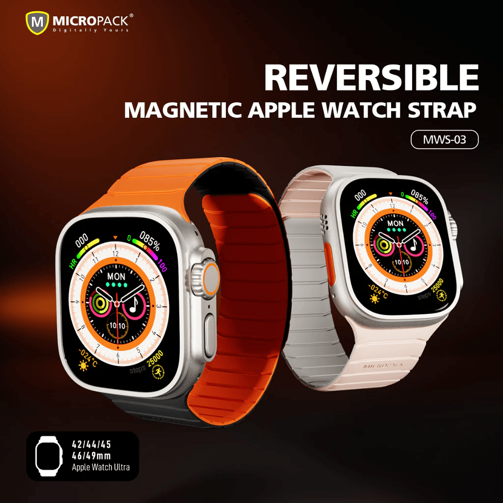 Micropack Magnetic Watch Strap - Stylish & Comfy - Skin Friendly - Reversible 2 Sides 42 Ultra - MWS-03 - 3
