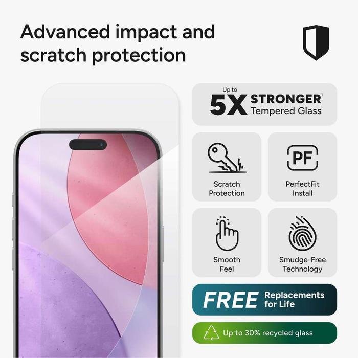 ZAGG Screen Protector Tempered Glass iPhone 17 - Anti Gores HP iPhone 17/ 17 Air /17 Pro /17 Pro Max Elite Edge Anti Glare - SFI Group - 4
