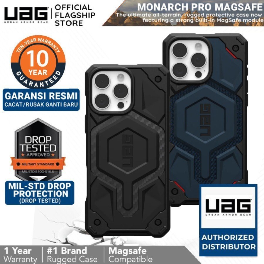 UAG Monarch Pro Case iPhone 16 Pro/16 Pro Max - Magsafe Casing ProMax - Carbon Fiber - SFI Group
