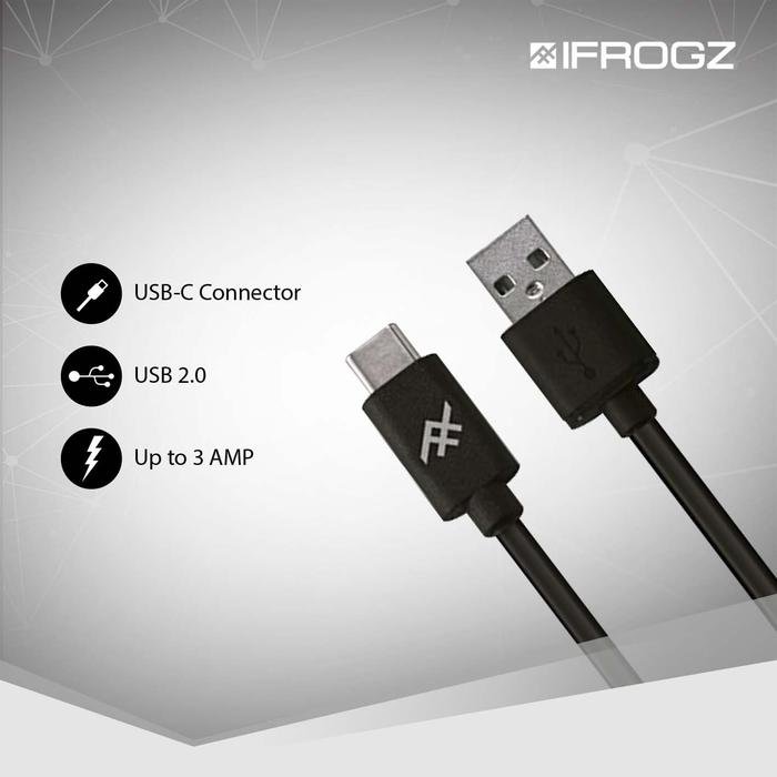 IFROGZ CABLE USB A to USB C CHARGE & SYNC 1 Meter - 1.8 Meter Cable USB A To Type C Kabel USB A To Type C Cable Data Kabel Data Charging - SFI Group - 4
