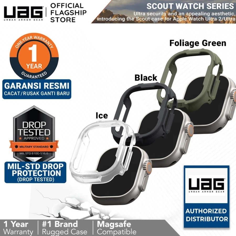 UAG Case For Apple Watch Ultra Series 1/2/3 49 MM - Scout - Black - SFI Group
