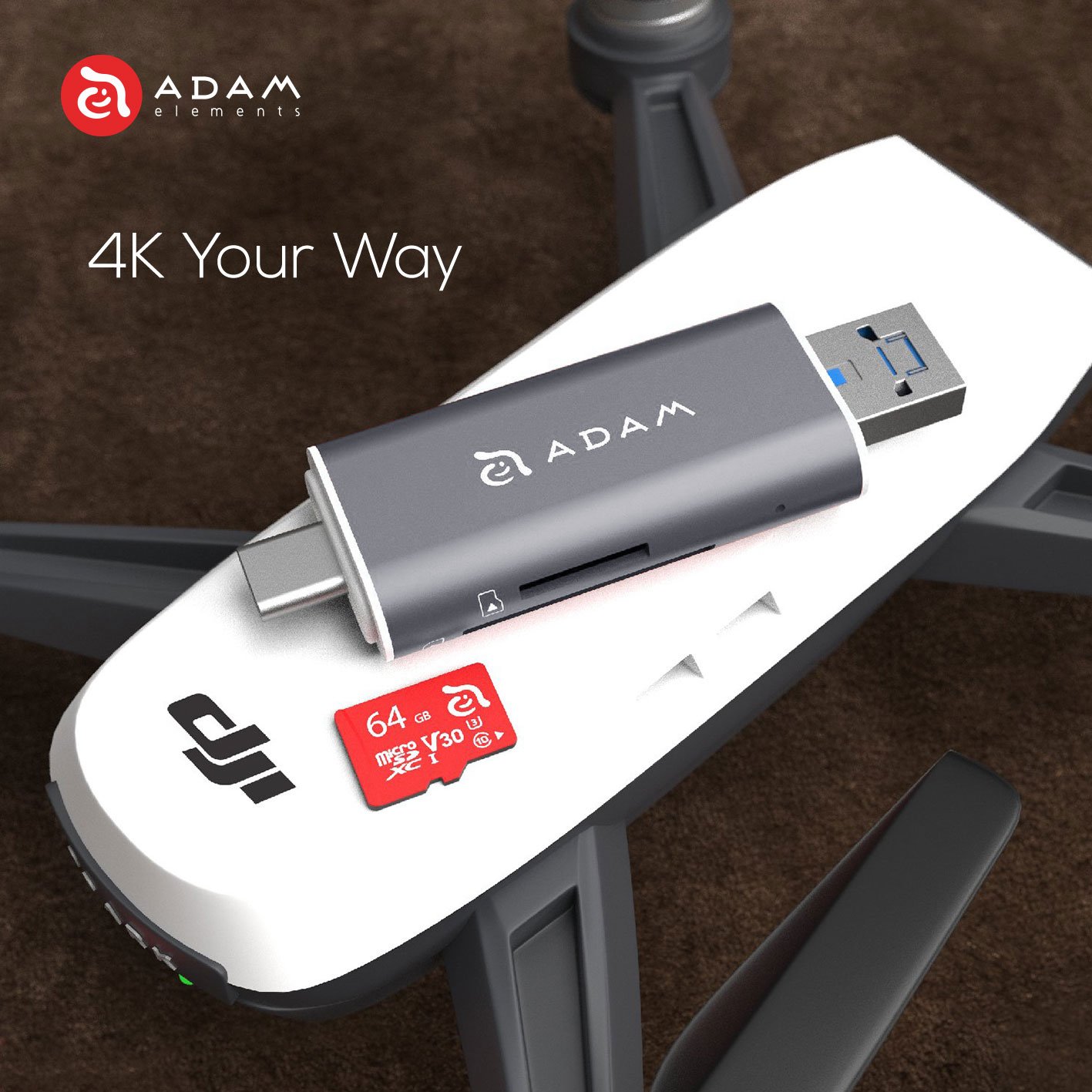 Adam Elements CASA C05 - Data Converter - USB 3.1 USB Type C 5-IN-1 OTG - Card Reader - SFI Group - 3