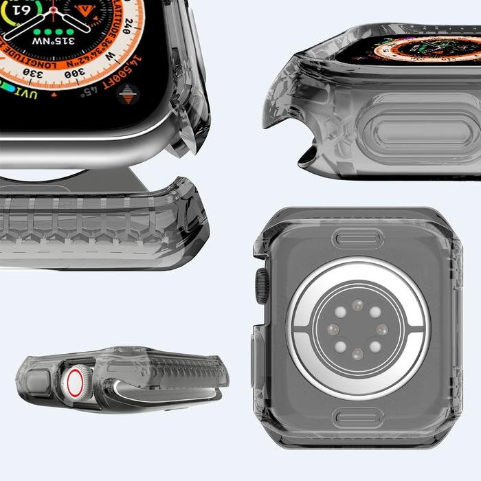 ITSKINS CASE FOR APPLE WATCH ULTRA (49MM) SPECTRUM R CLEAR (2 IN 1 BUMPER) - SMOKE (4894465040185)