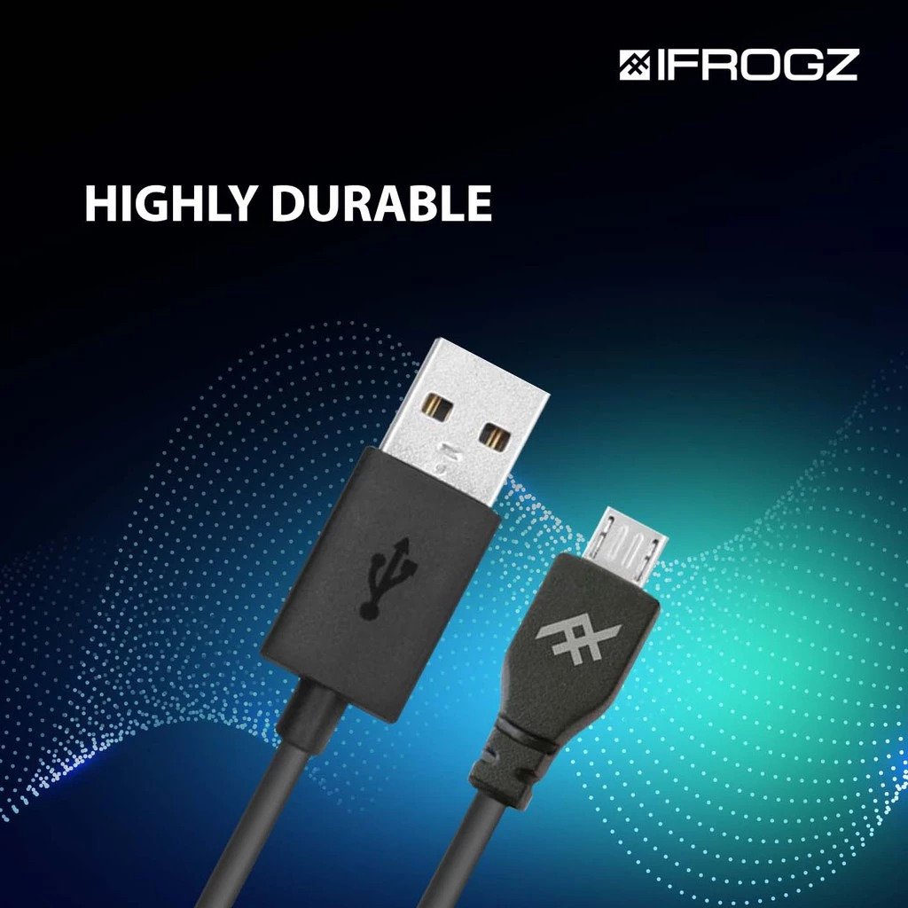 IFROGZ CABLE UNIQUE SYNC MICRO USB CABLE 1.8M BLACK (IFUSMR-BK1) - 2