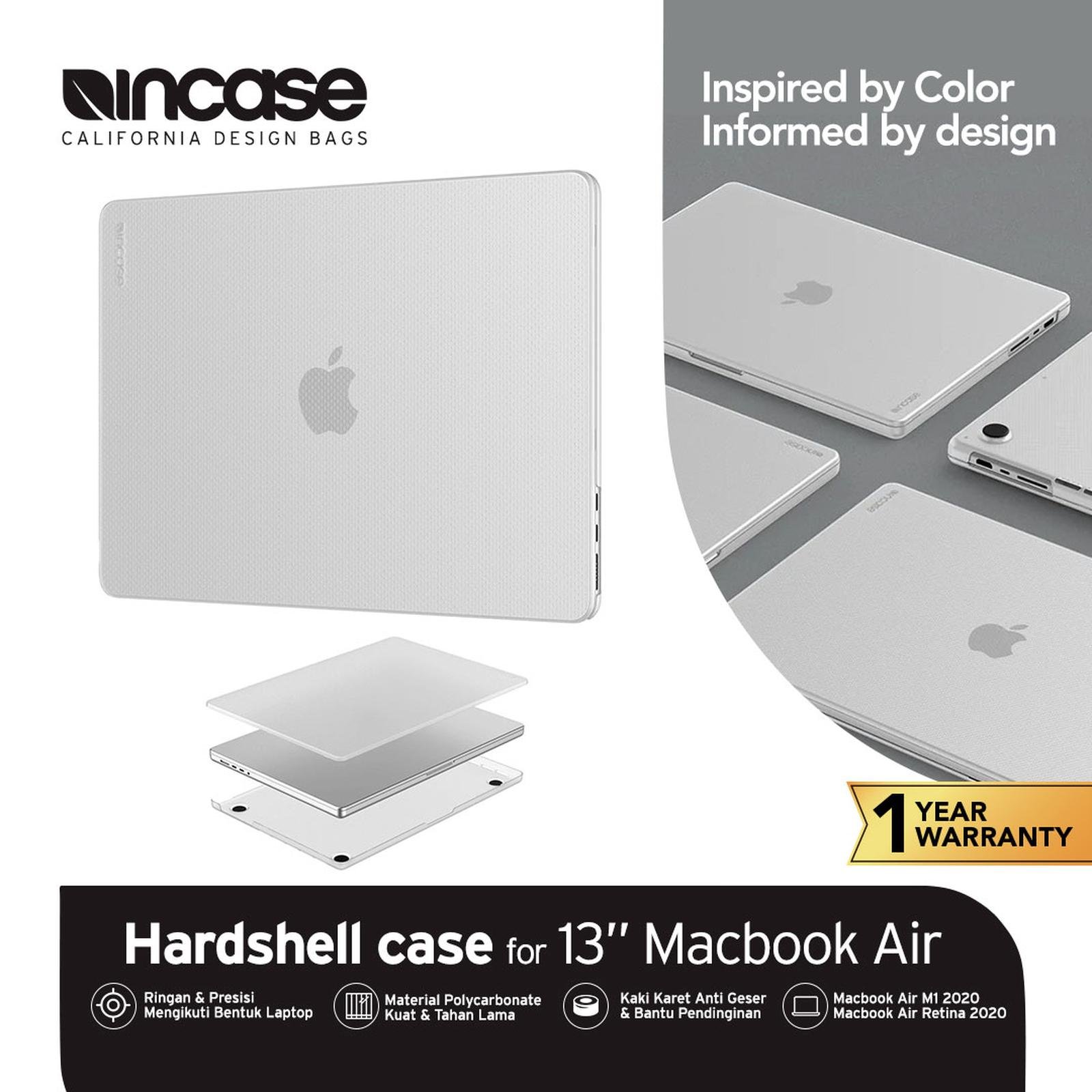 Incase Casing MacBook Air 13" M1/ MacBook Air w/Retina 2020 Hardshell Dots (INMB200615-CLR) | Case Macbook Air / Pro | Casing Macbook Pro M1 13 Inch