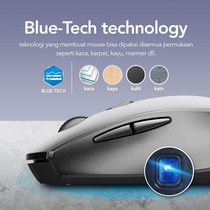 MICROPACK Keyboard Mouse Wireless Silent Combo Inspire 1200 DPI Bluetooth 2.4G - Multi Device Slim Original - 2