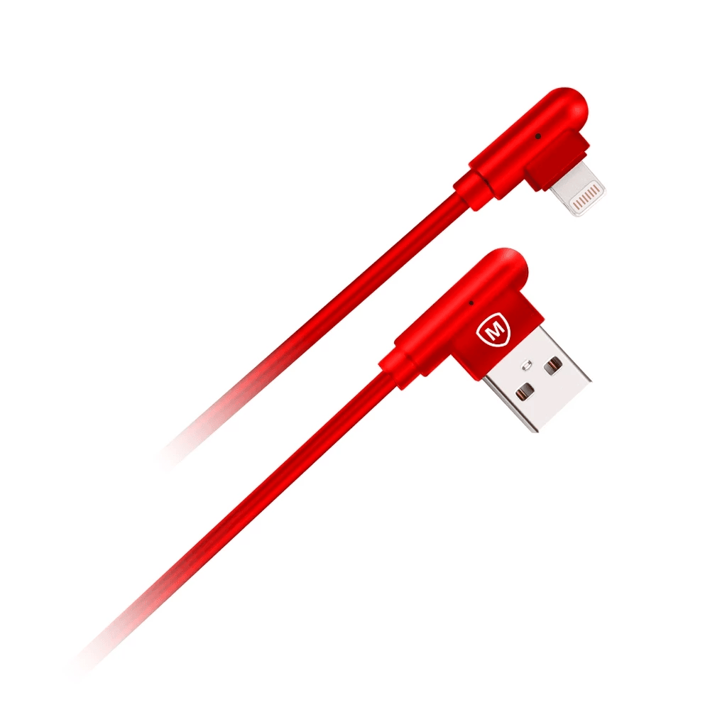 Micropack Charger Cable Lightning to USB-A Gripline Edition MFI - Fast Charging - Kabel 1 Meter - I-124 - SFI Group - Red