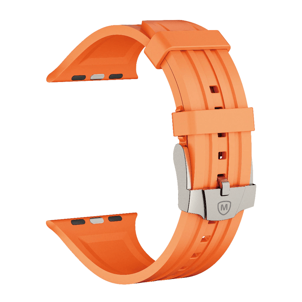 Micropack Rubber Watch Strap - Stylish & Comfy - Skin Friendly - Stain Resistant - Strap Jam - MWS-01 - SFI Group - Orange