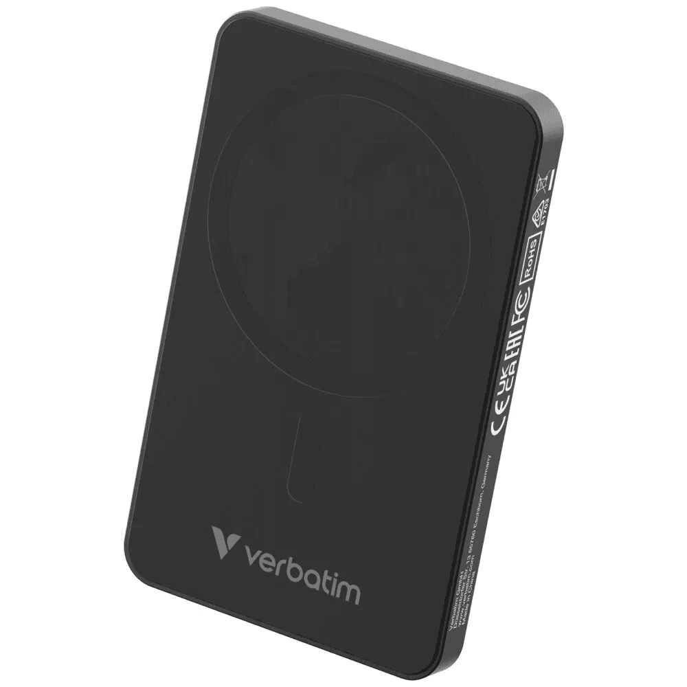 Verbatim Charge N Go – Power Bank Wireless Magnetic 10.000 mAh – Basic Powerbank 10.000 mAh - SFI Group - Black
