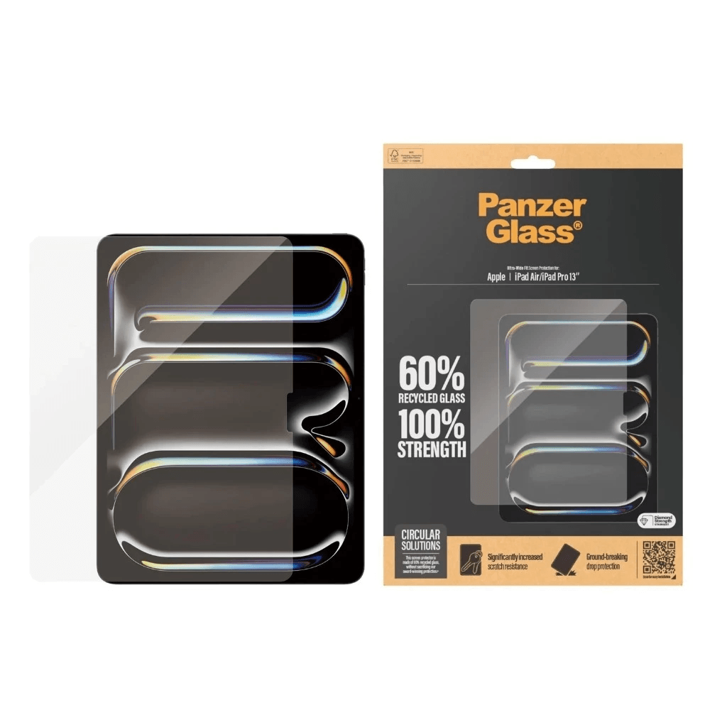 PanzerGlass Ultra Wide Fit Screen Protector For iPad Pro M4 11" / 13" 2024 | iPad Air M2 10.9" 2024 / iPad 10.9'' | Tempered Glass Anti Gores iPad - SFI Group - iPad Air/Pro 13"