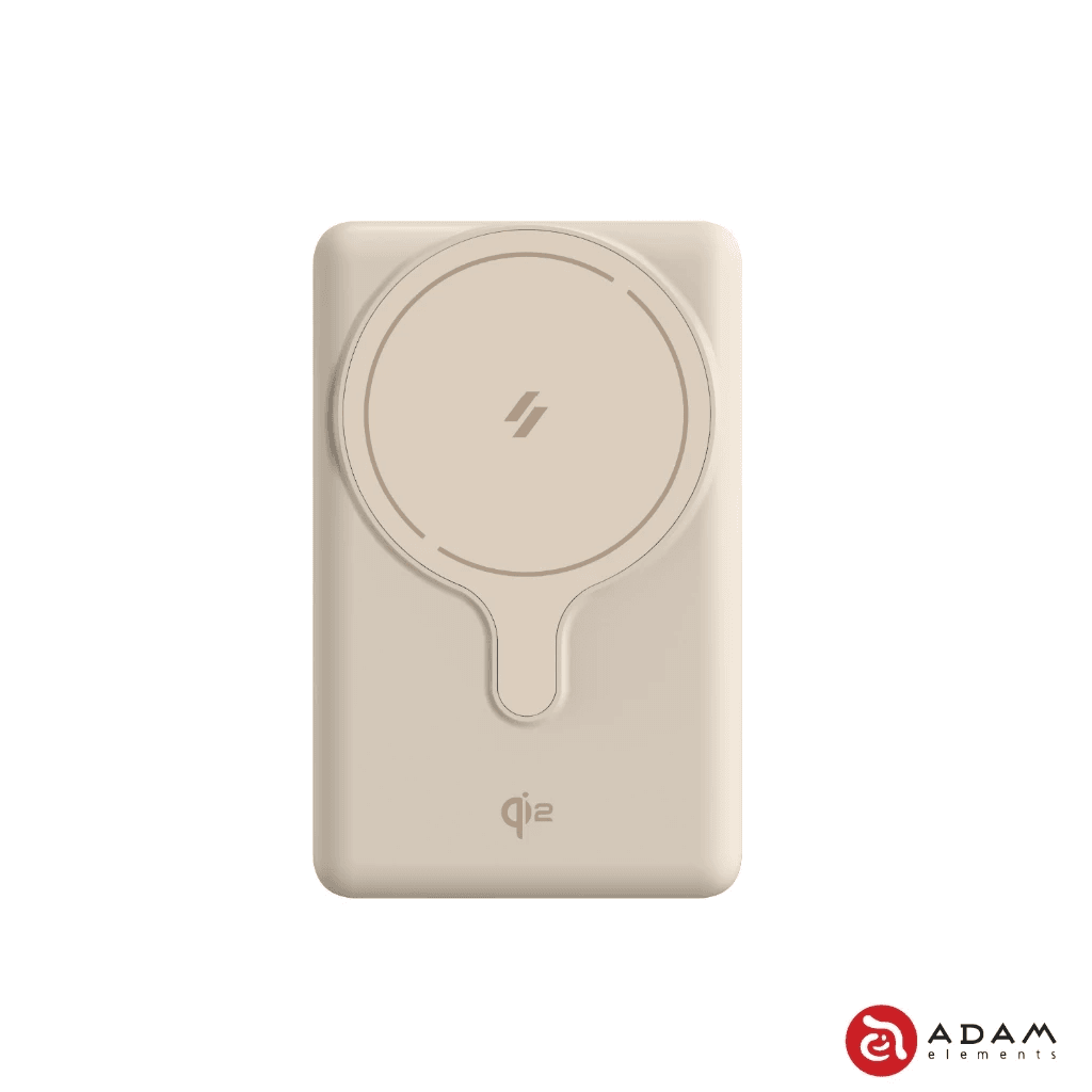 Adam Elements - Vionta GQ1 Q12 Powerbank Magnetic Wireless 10.000 mAH - Power Bank Fast Charging Stand Kickstand 10000 - Milk Tea