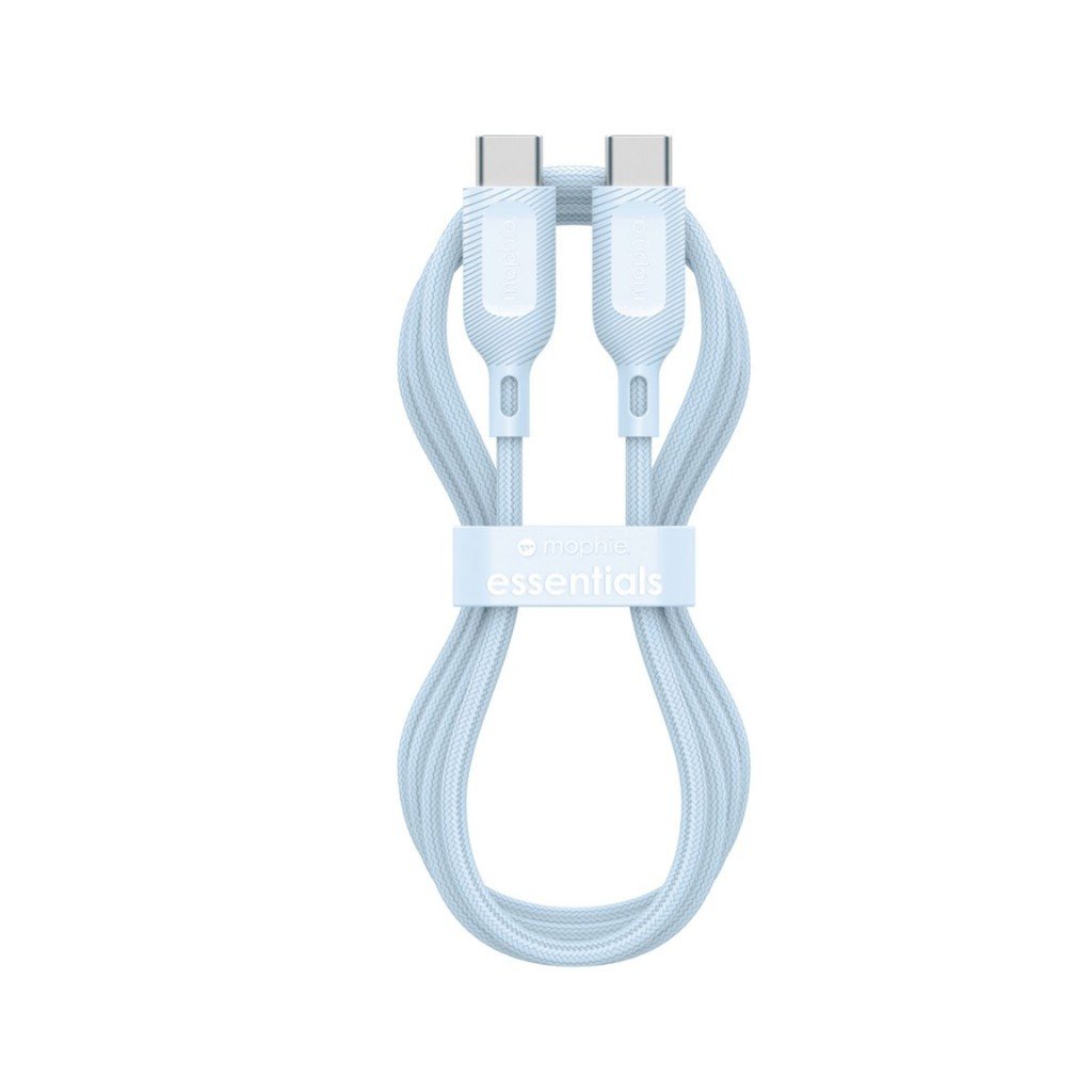 MOPHIE CABLE CHARGER USB C TO USB C 100/60W KABEL ESSENTIAL BRAIDED 1 METER - SFI Group - Blue