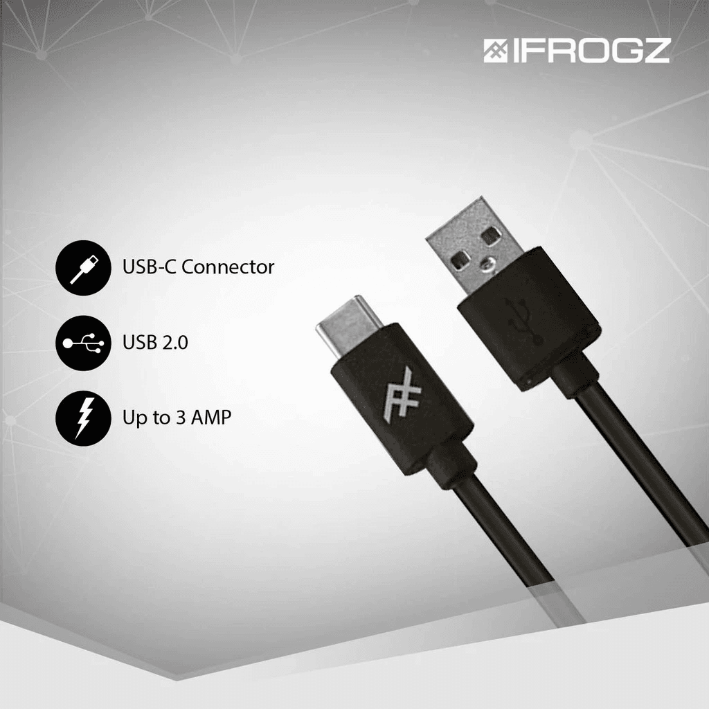 IFROGZ CABLE USB A - C UNIQUE SYNC 1M BLACK (IFUSAR-BK1) - 2