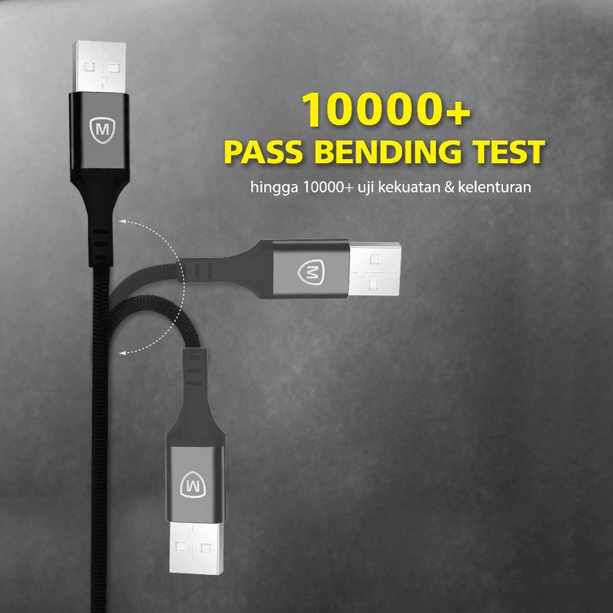 Micropack Cable USB-A to Micro & Type-C - Braided Kevlar - Combo 3-in-1 - Kabel 1,5 Meter - MC-AC13 - SFI Group - 2