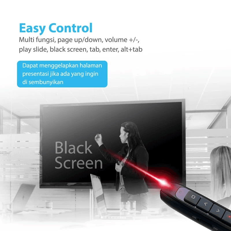 Micropack Wireless Presenter Pointer Lite - Red Laser - 100 Meter Laser Range - Multimedia Buttons - WPM-06 - SFI Group - 3