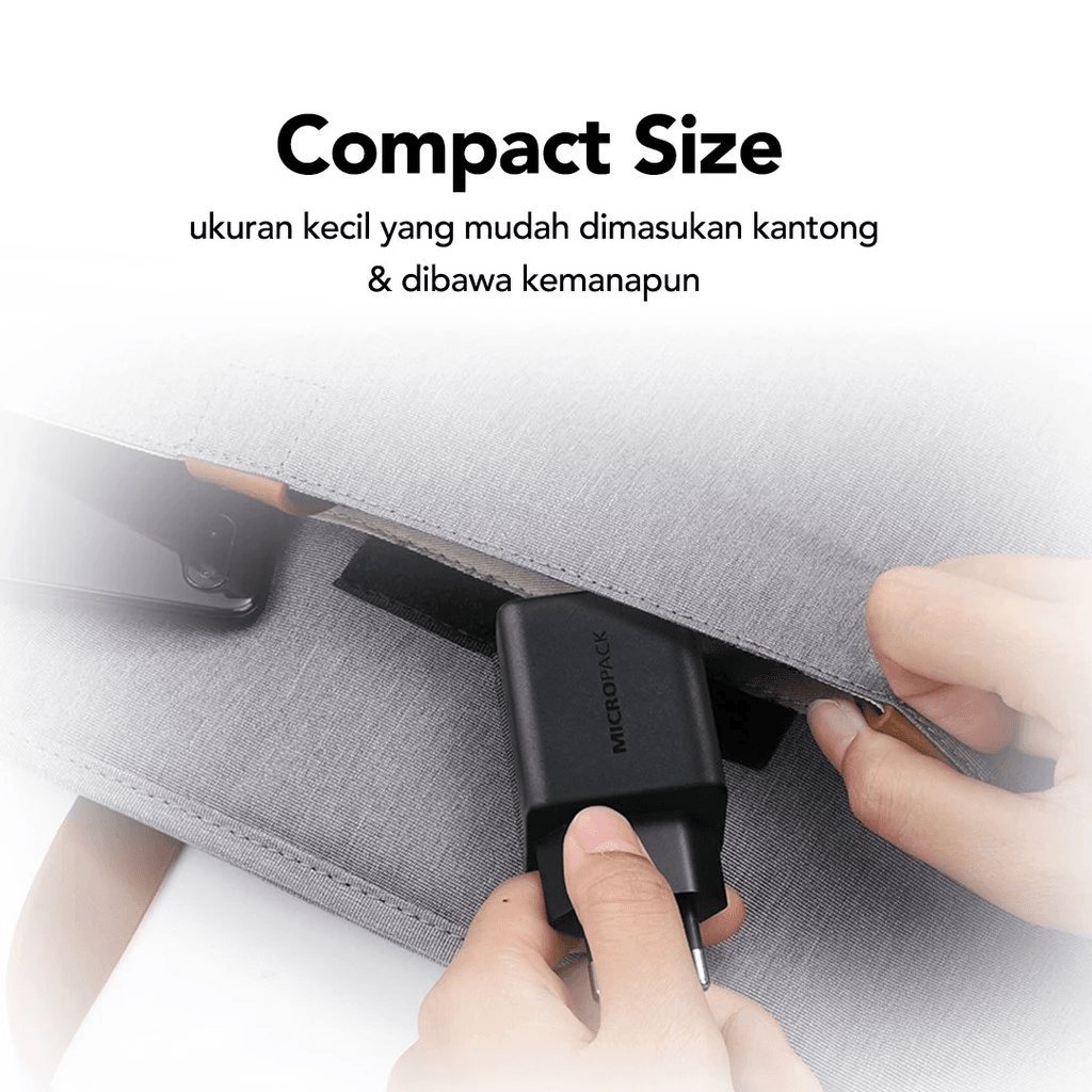 Micropack Wall Charger Dual Ports Fast Charging 20W + Cable C to C (MWC-220PD) - SFI Group - 2