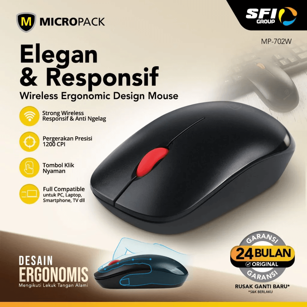 Micropack Mouse Wireless Optical Speedy Lite 2 Fully Compatible - MP-702W - SFI Group